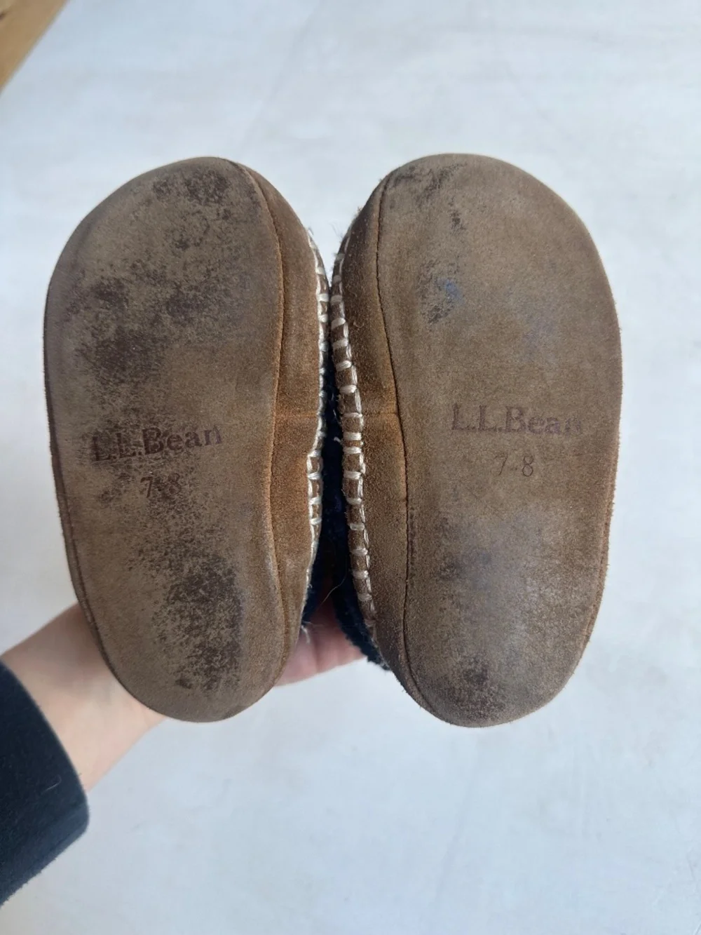 LL Bean Kids Cozy Slipper Booties 7-8